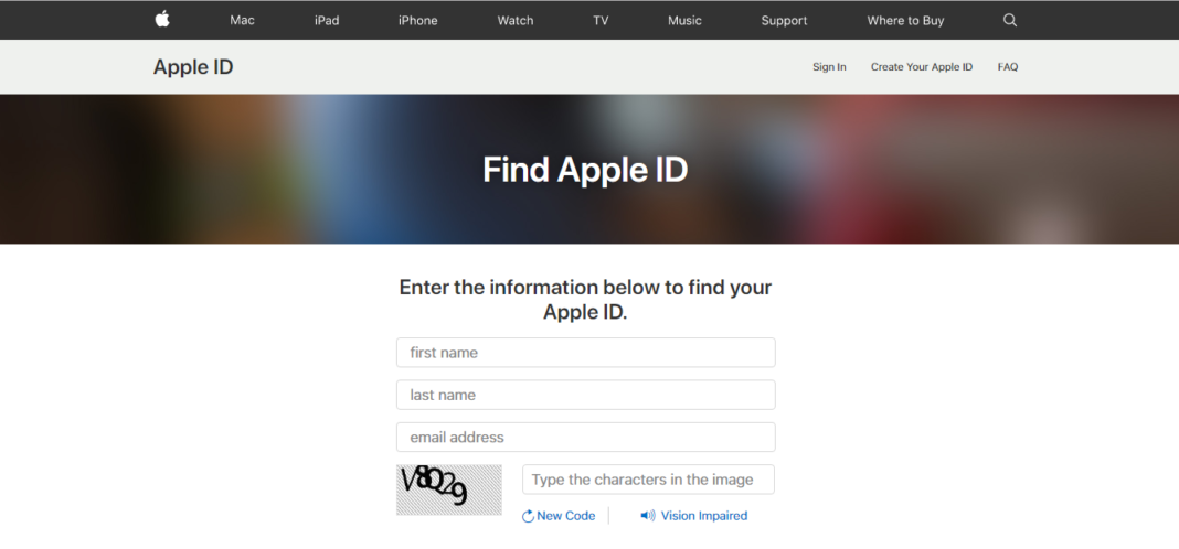 iforgot apple id password reset online